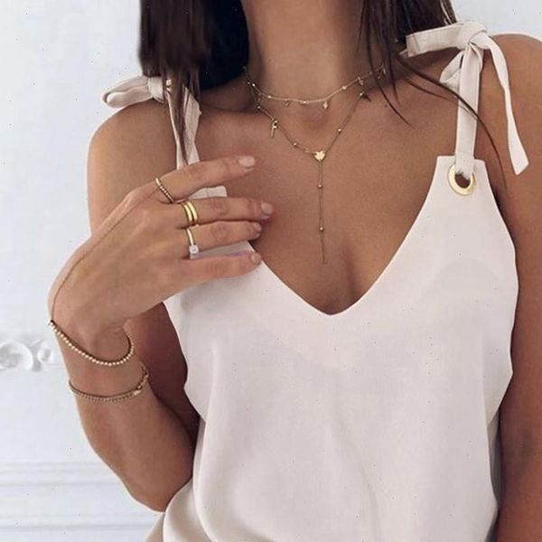 

fashion women cami bandage strap tank solid loose womens camis casual summer ladies vest female blusas, White