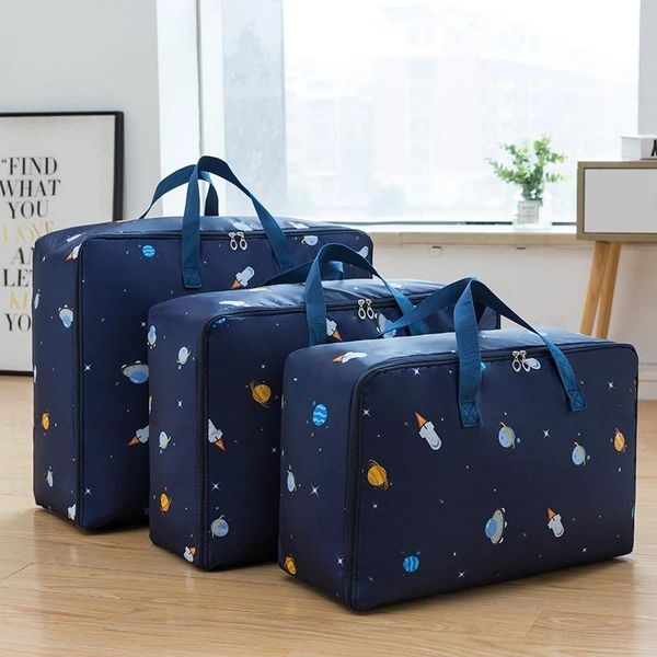 

portable storage bag cartoon oxford cloth quilt large-capacity travel package toy organizing waterproof bags