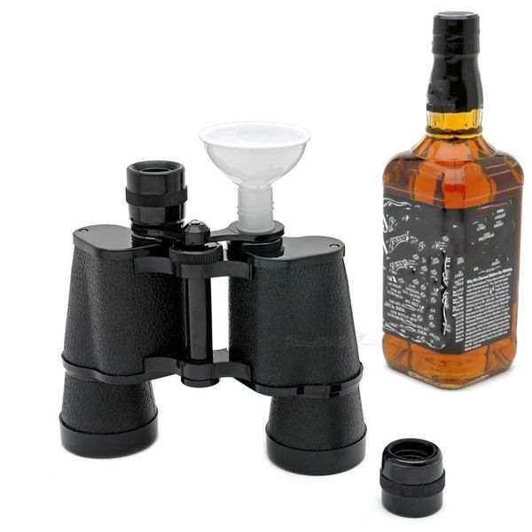 

water bottles double sided binocular flask travel bottle sport drinkware russian flagon whiskey s shaker whisky pot