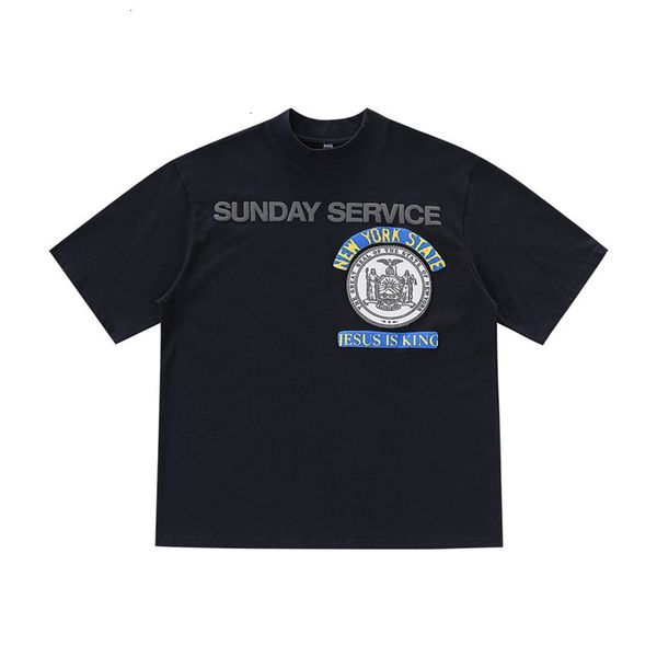 

men's t-shirts foam printing jesus is king tee york state bae kanye west 1:1 t-shirt sunday service men women 5xqi, White;black