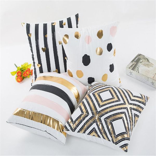 

customizable home pillowcase super soft gold geometric cushion/decorative pillow
