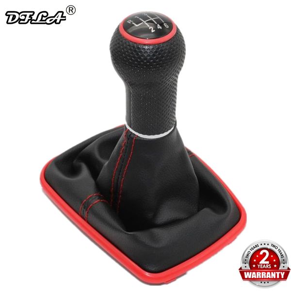 

for seat leon 2000 2001 toledo 1999 2000 2001 car-styling car 5 / 6 speed 23mm red line gear stick shift knob with leather boot