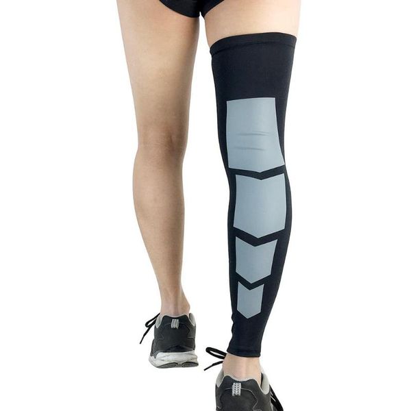 

1pc kneepad hit color basketball football leg sleeve knee protector anti-collision long outdoor sports elbow & pads, Black;gray
