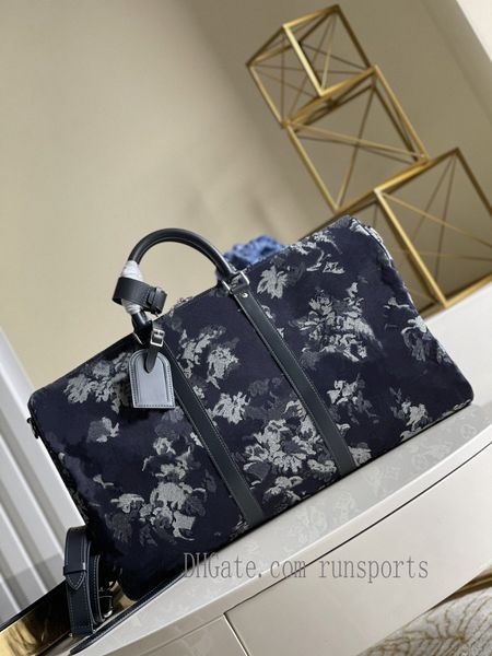 

50 keepall large capacity women travel bags classical designer 2021 men shoulder duffel bag carry on luggage v6sc#