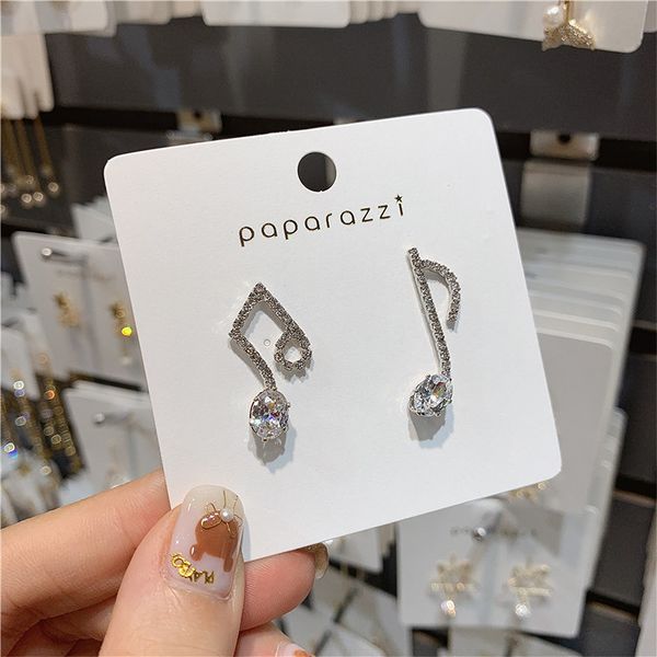 

925 silver needle fashion east gate music character small goddess temperament sweet versatile earrings female