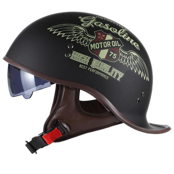 

motorcycle helmets retro helmet dual visor double lens breathable abs+pc scooter casque moto cascos fashion para