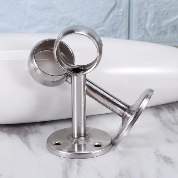 

shower curtains 6pcs stainless steel wardrobe rod rail closet support shelf pipe bracket holder for home