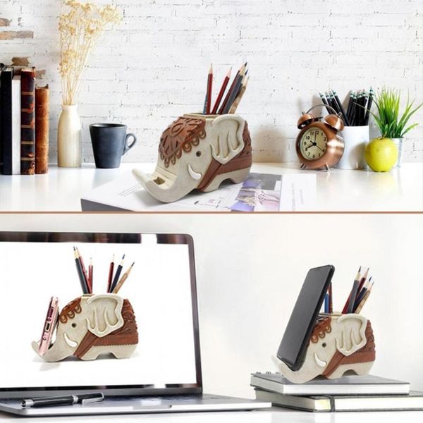 

cell phone mounts & holders pencil holder useful elephant shaped mobile large capacity delicate organizer