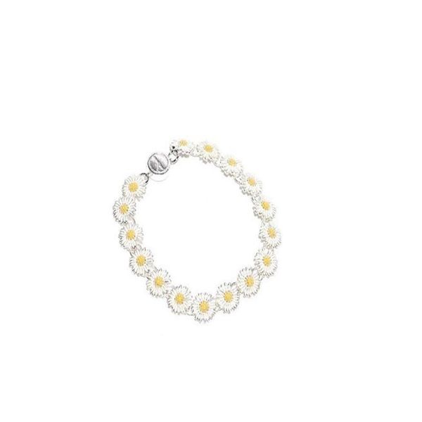 

link, chain kpop bigbang 2021 summer g-dragon men's and women's magnet buckle daisy bracelet decoration gifts f23, Black