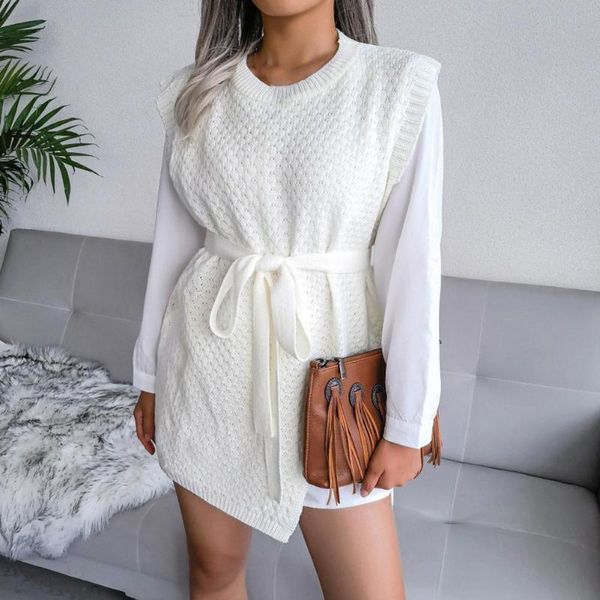 

women's vests lady waistcoat round neck sweet sleeveless casual women vest for school, Black;white