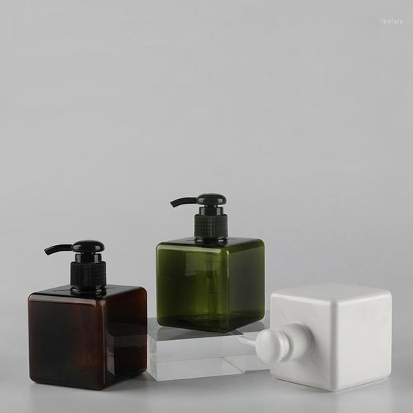 

storage bottles & jars 250ml 12pcs brown green white clear plastic square lotion bottle shampoo shower gel pump empty cosmetic