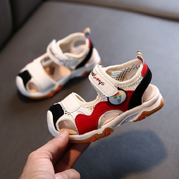 

New Summer Kids Sandals Close Toe Toddler Boys Sandals Orthopedic Sport Mesh Baby Girls Sandals Childrens Beach Shoes 2021, Black