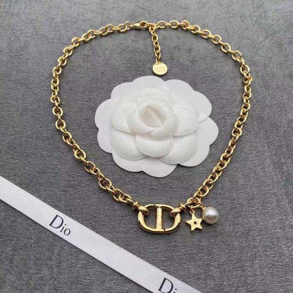 

2021 new letter star pearl necklace female net red same fashion necklace, Silver