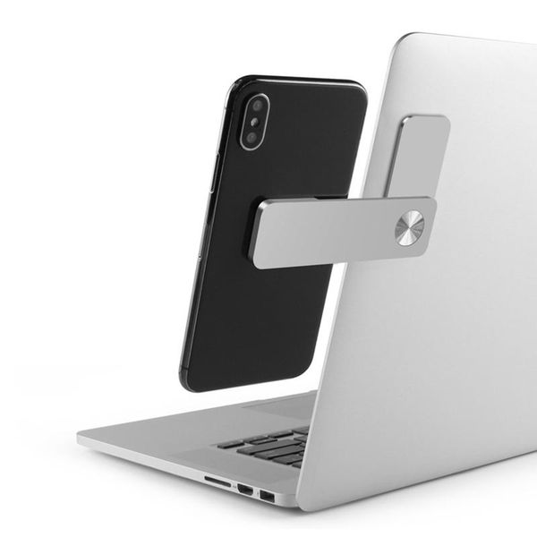 

cell phone mounts & holders fixed stand dual screen flat monitor aluminum alloy notebook side mount home office magnetic holder ultra thin f