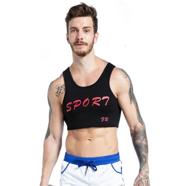 

men' neoprene brace vest chest support strap,men' tank, White;black