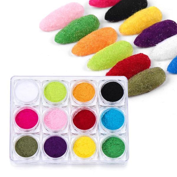 

color/set velvet nail powder glitter pigment flocking dust winter uv gel polish for nails diy decoration tips1, Silver;gold