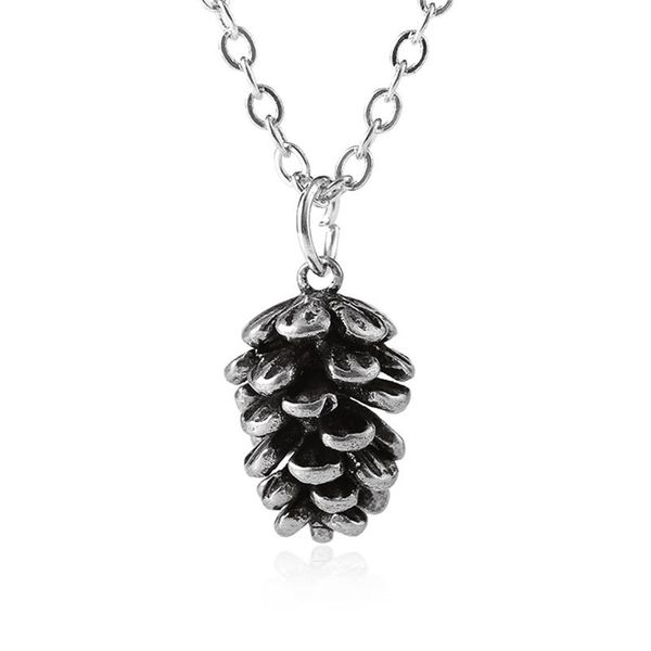 

chains european and american simple fashion pine nuts herbarium necklace man woman items wholesale, Silver
