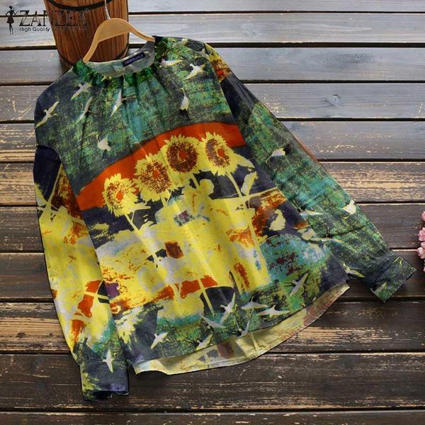 

women's blouses & shirts women fashion female shirt printed blouse 2022 spring autumn long sleeve tunic casual loose oversized bl, White