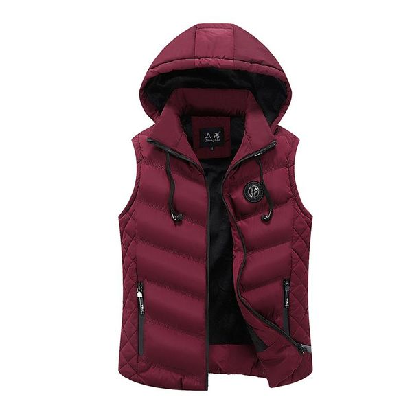 

men's vests autumn winter waistcoat korean down cotton vest men versatile trend gilet thickening slim fashion zipper, Black;white