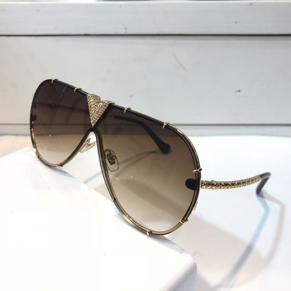 

MILLIONAIRE Z1060 Sunglasses With Little Stones Retro Vintage Designer Sunglasses Shiny Gold Summer Style Laser 1060 Gold Plated Top quality, White;black