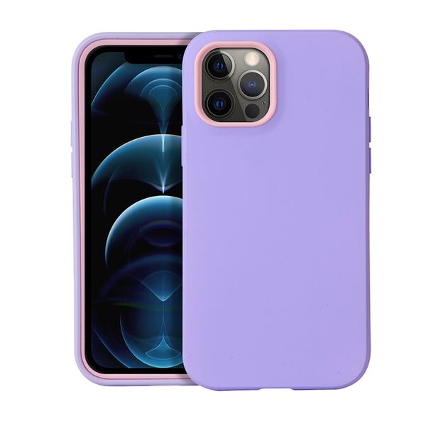 Renkli Kalınlaşmış Anti-Güz İki-in-One TPU Artı PC Cep Telefonu Kılıfları Kılıf Kapak iphone 11 12 Pro Max Mini 7 P 8 P X XS XR MOQ 100 ADET