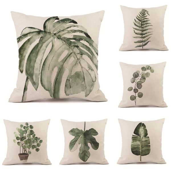 

cushion/decorative pillow cushion plant green sofa car decorative pillows