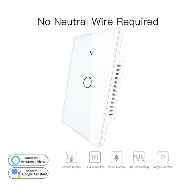 

smart power plugs rf433 wifi wall contact switch no neutral wire needed single work with alexa google home 170-250v u