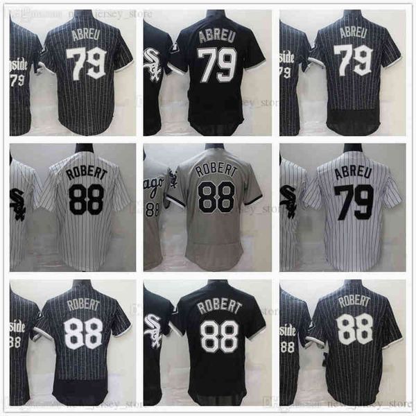 

Black City Connect Baseball Jersey Stitched Grey Gray 88 Luis Robert White 79 Jose Abreu Jerseys, Same as picture