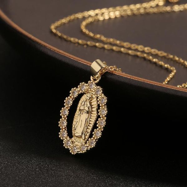 

pendant necklaces european and american fashion jewelry copper inlaid zircon religious accessories women's necklace wholesalependant, Silver
