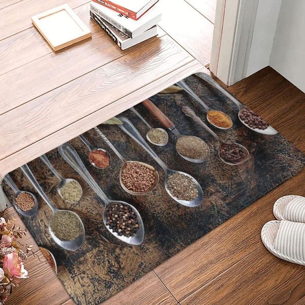 

carpets retro wood spoons doormat welcome soft bathroom entrance floor carpet door rug mat absorbent area rugs