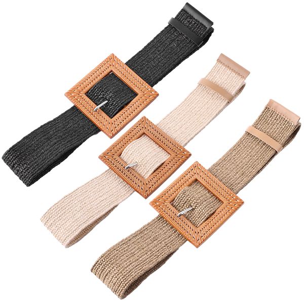 

belt resin material rectangular ring buckle elastic 10 pieces/box, Black;brown