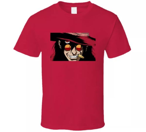 

alucard hellsing manga anime japanese dracula fan t shirt, White;black
