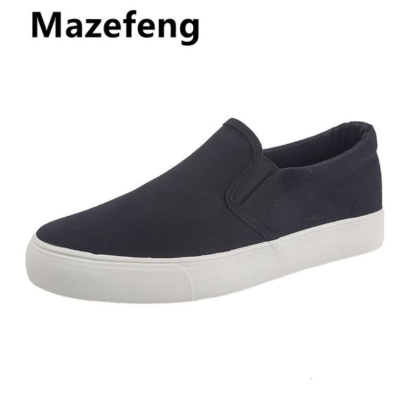 

dress shoes 2021 men's variety of color canvas peas trendy lazy casual large size driver vulcanized 44 pkzi, Black