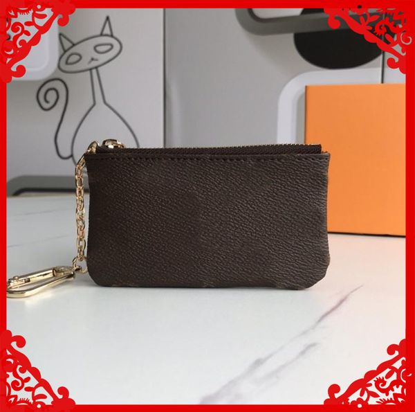 

multi pochette new 5 color bag genuine leather wallet bags holds fashion star letter plaid classical women man key holder coin luxurys with, Red;black