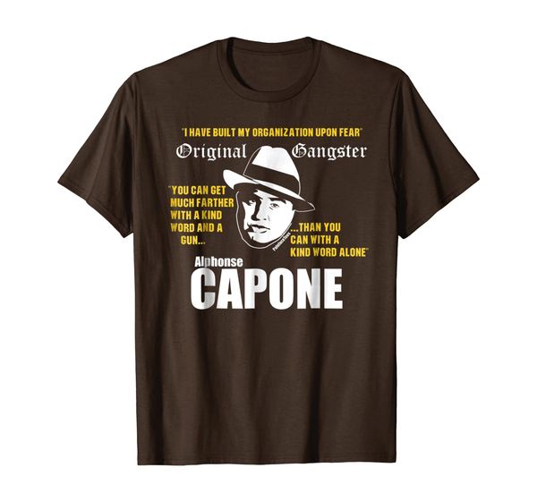 

original gangster alphonse al capone mob t/shirt, White;black