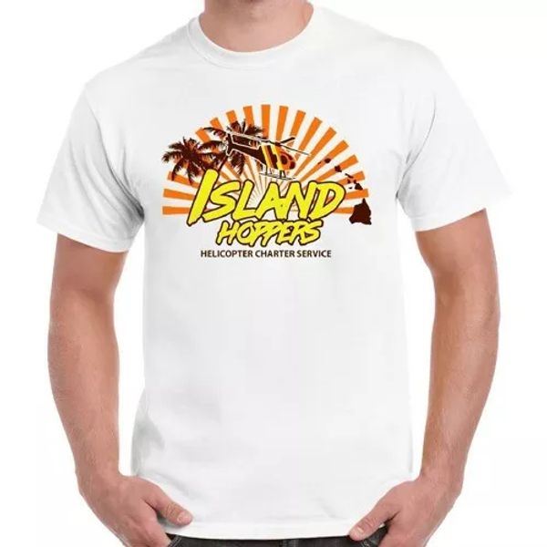 

island hoppers magnum pi king tv classic hawaii retro t shirt 2240, White;black