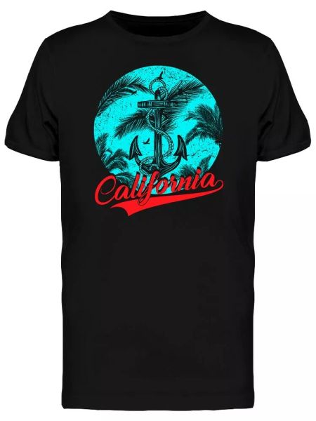 

california anchor icon tee men's -image by shutterstock, White;black