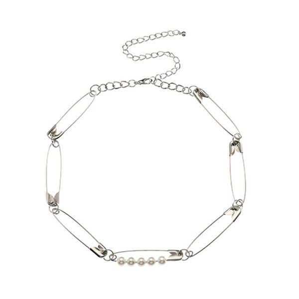 

pendant necklaces 1pc fashionable punk style necklace cool girl pin design, Silver