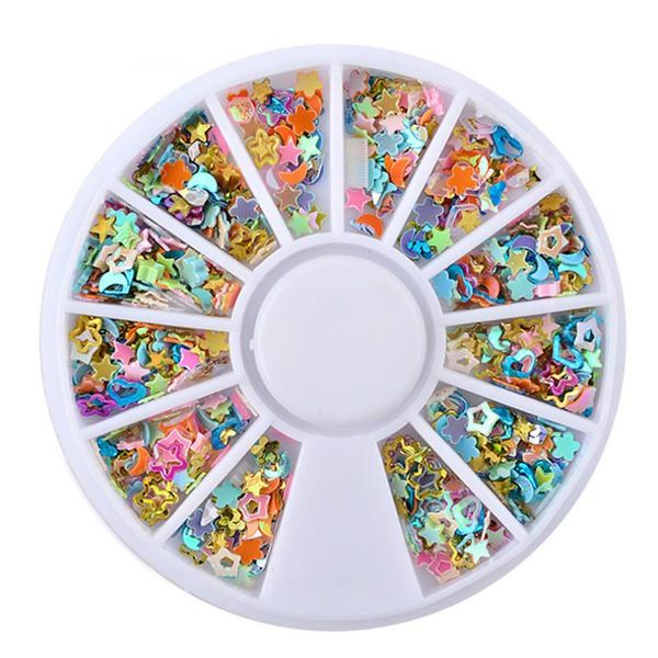 

nail glitter 1@#kawaii colorful shiny round ultrathin sequins art tips uv gel 3dnail decoration manicure diy accessorie, Silver;gold