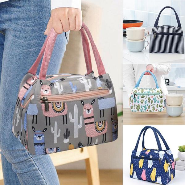 

waterproof thickness cooler picnic box portable insulated canvas lunch bag thermal bags school #t2p storage