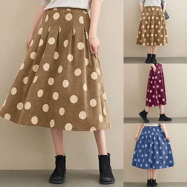 

skirts women's printed zanzea 2021 elegant summer midi sundress casual high waist vestidos female zipper robe plus size skirt, Black