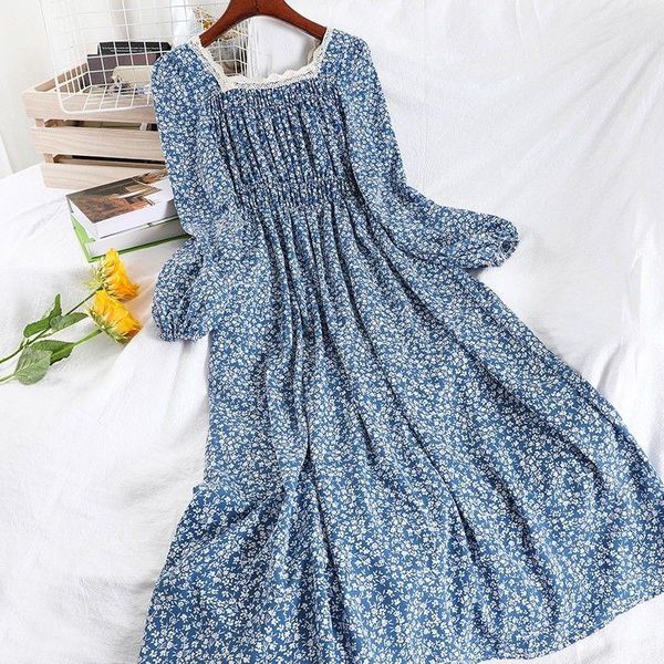 

woman dresses 2021 recipients floral spring style dress women vestido de mujer femme robe casual, Black;gray