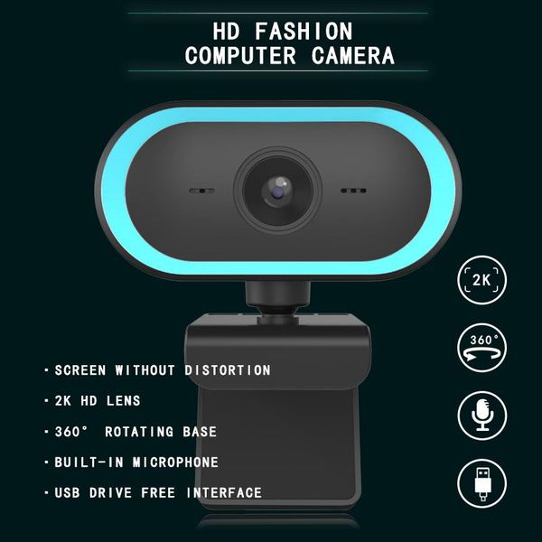 

webcam mini full hd web camera with microphone usb cam and tripod, for video conference youtube computer lapwebcams