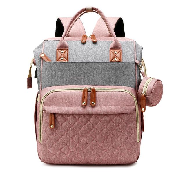 

diaper bags fashion mommy bag folding crib mother baby large capacity portable bottle backpack