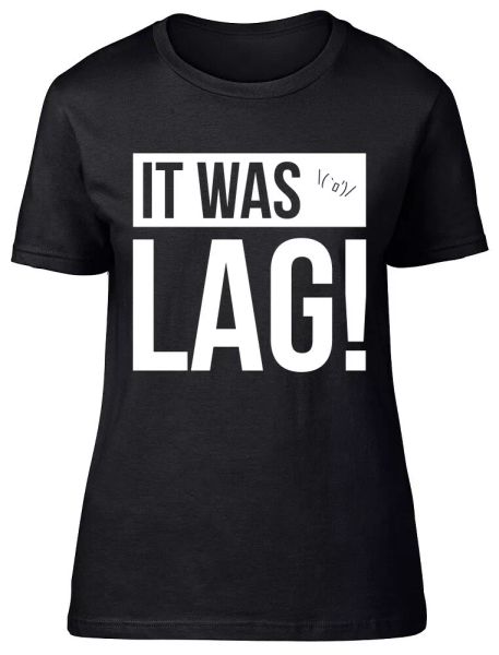 

it was lag fitted womens ladies t shirt, White;black