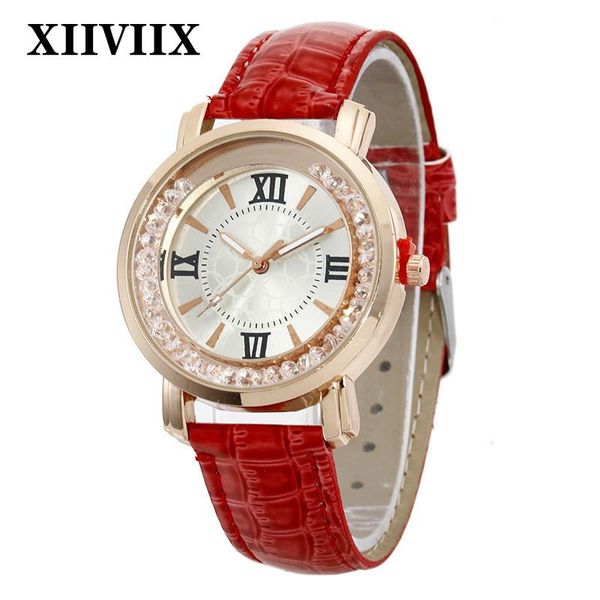 

wristwatches xiiviix casual women romantic wrist watch womens leather designer ladies clock simple dress quartz watches, Slivery;brown