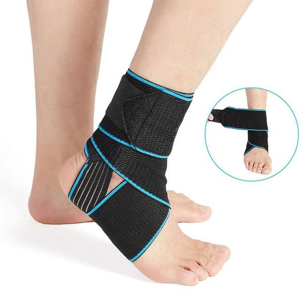 

ankle support brace, adjustable compression braces for sports protection,  fits most men & women, Blue;black
