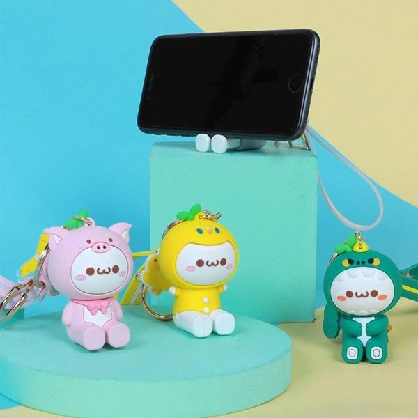 

cell phone mounts & holders durable universal cartoon mini silicone mobile holder pendant gifts