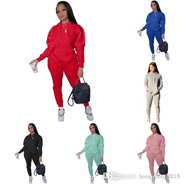 

women plus size tracksuits two piece athleisure outfit hooded drawstring long sleeve hoodie and jogger sweatpant sportwear set, Black