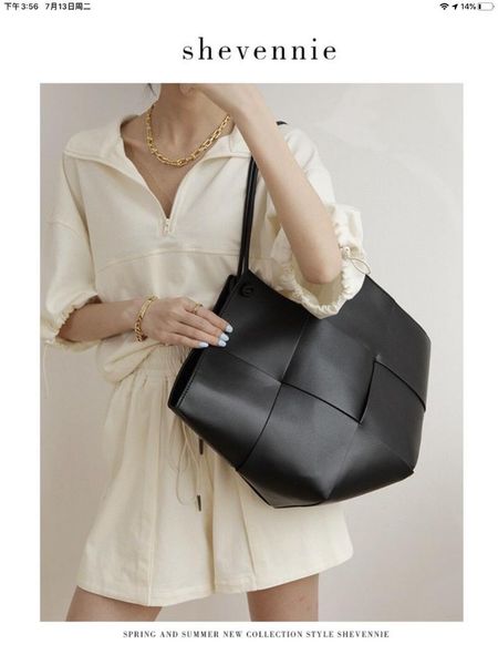 

evening bags luxury designer sheep-skin female shoulder bag 2021 fashion woven genuine leather women ladies bat tote soft shopping